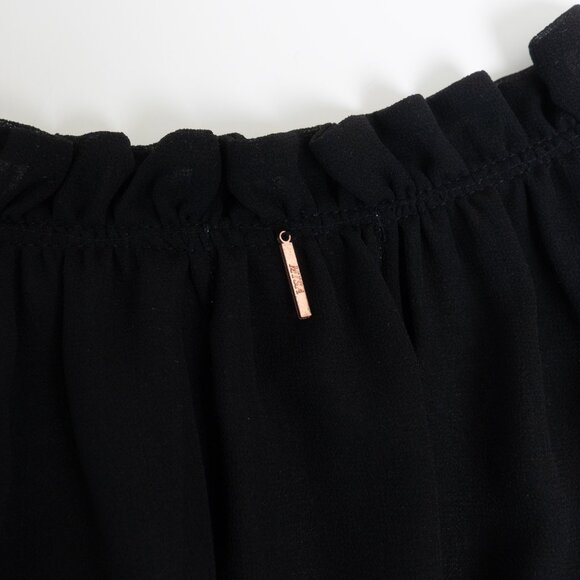 MISA Los Angeles Black Sleeveless Tassel Hem Midi Dress Medium Boho Chic - Picture 12 of 14